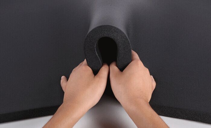 China FIRE RESISTANCE Black Flexible Closed Cell Foam Rubber Insulation Sheet / Roll on sale