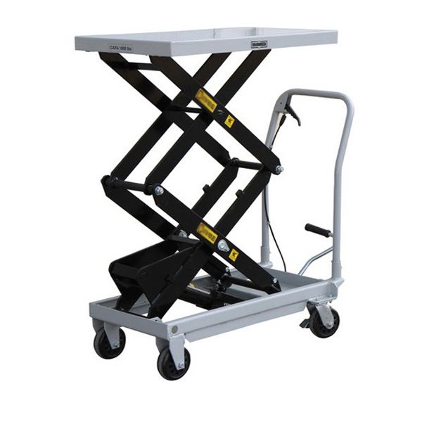 Cheap Mobile Manual Hydraulic Scissor Lift Table Trolley for sale