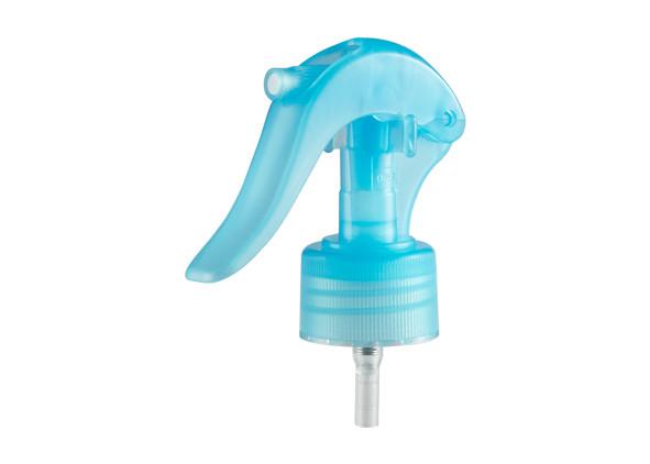 Quality 28/410 Mini Trigger Sprayer Transparent Blue With Ribbed Closure wholesale