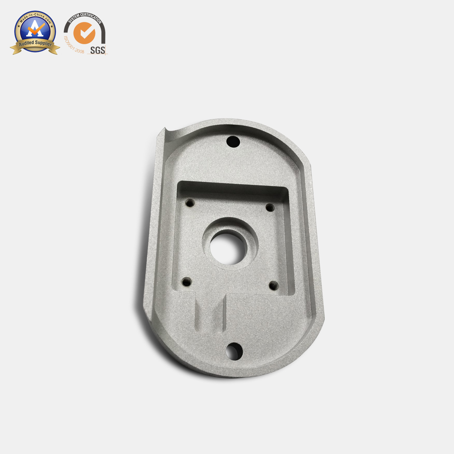 Silver Anodized 4 Axis Machining Service , Aluminum Cover Precision Machined Parts