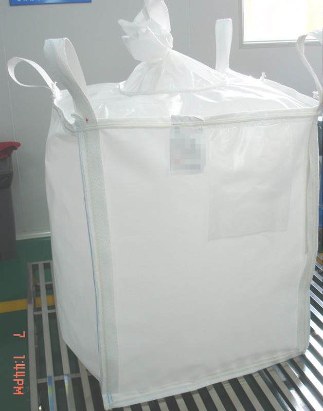 China Recycled 1000kg PP bulk bags Flexible Intermediate Bulk Containers Bag with 4 sling loops on sale