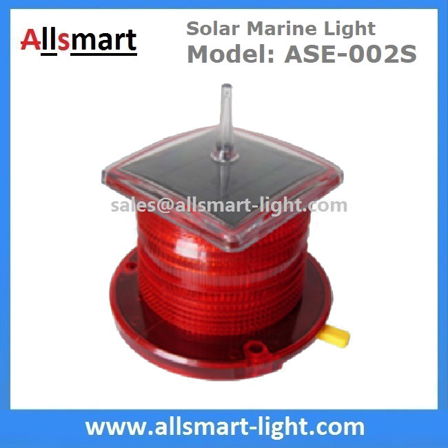 15LED Red Flash Solar Marine Beacon Offshore Lights With Spike Drive Bird Needle
