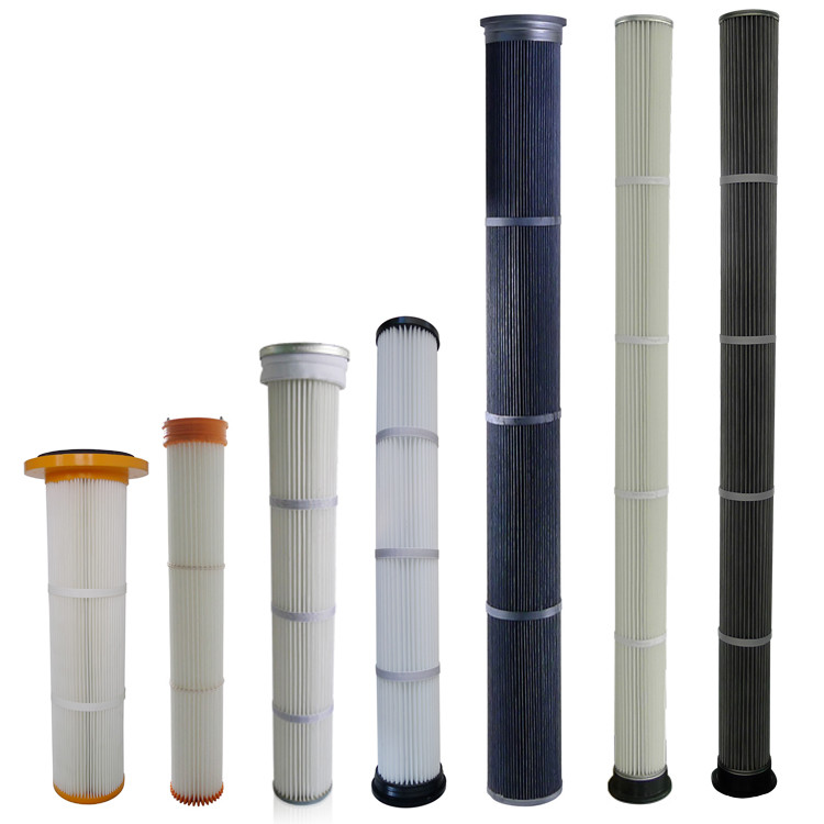 Cheap High Efficiency Industrial Dust Filter With PU / Rubber Top End Cap Long Life for sale