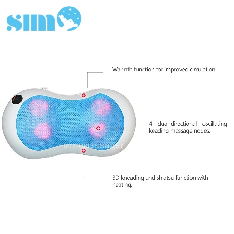 Cheap Easy Operation Electric Massage Pillow Heat Treatment With 4 Massage Nodes for sale