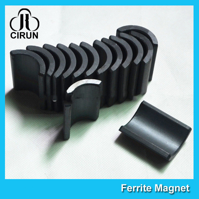 Cheap Y30 Grade Ferite Arc Magnets For Motors , Ferite Ceramic Motor Arc Magnets for sale