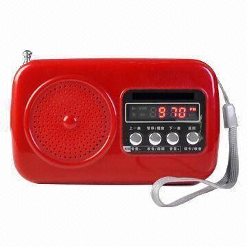 Cheap Multimedia FM Radio with USB/TF Card Port, SD/MMC Card Reader and Li-battery for sale