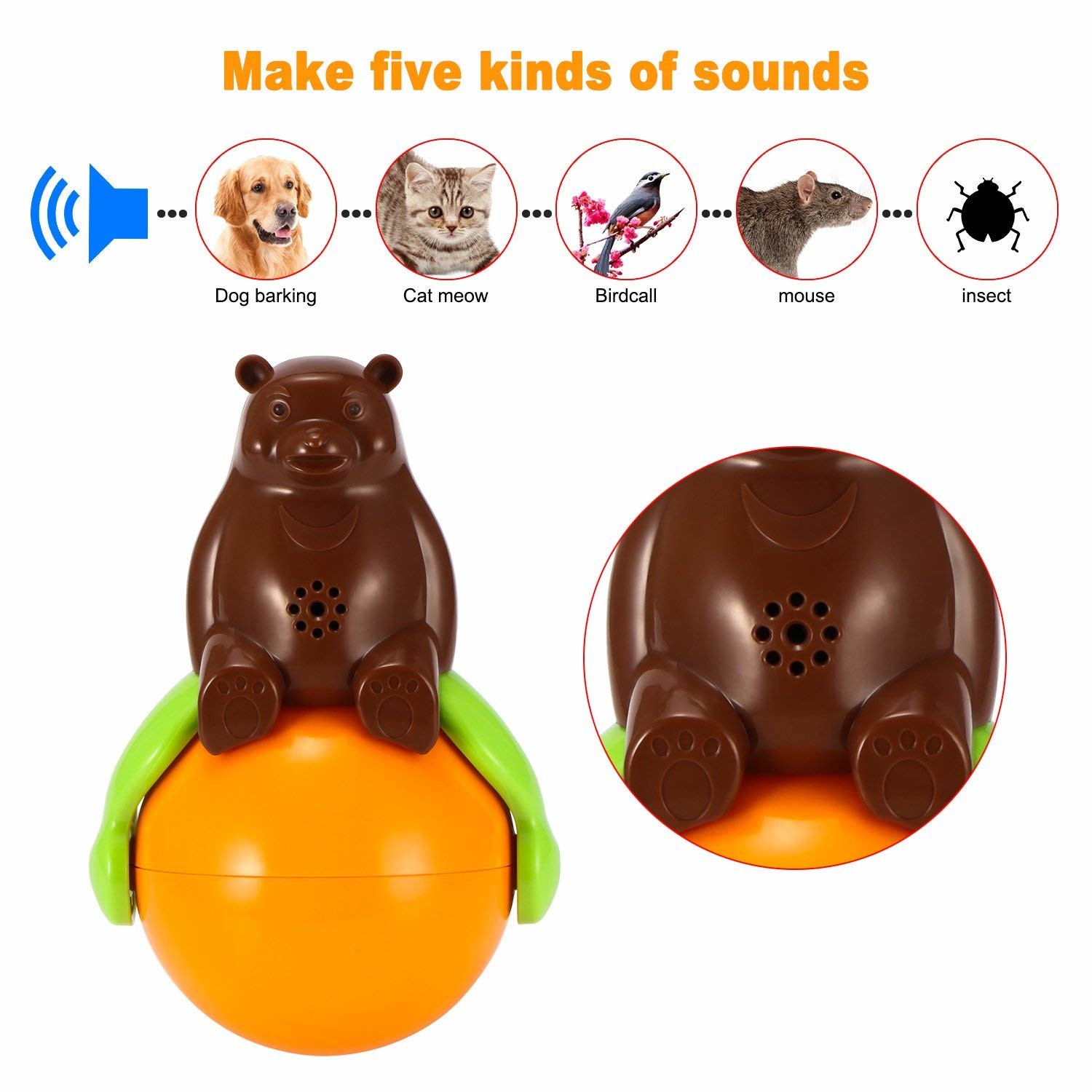 China 4.2v Cute Pet Toys Sound And Light Ball Lr44 Battery Five Kinds Of Sounds for sale
