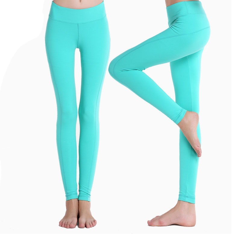 Luxury Full Length Gym Womens Fitness Pants / Green Yoga Pants ...