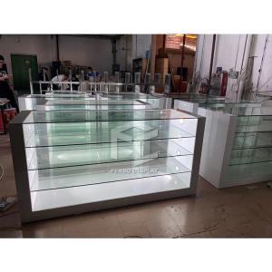 Cheap 5mm Thick MDF Vapor Shop Display Showcase With T5 LED Lighting for sale