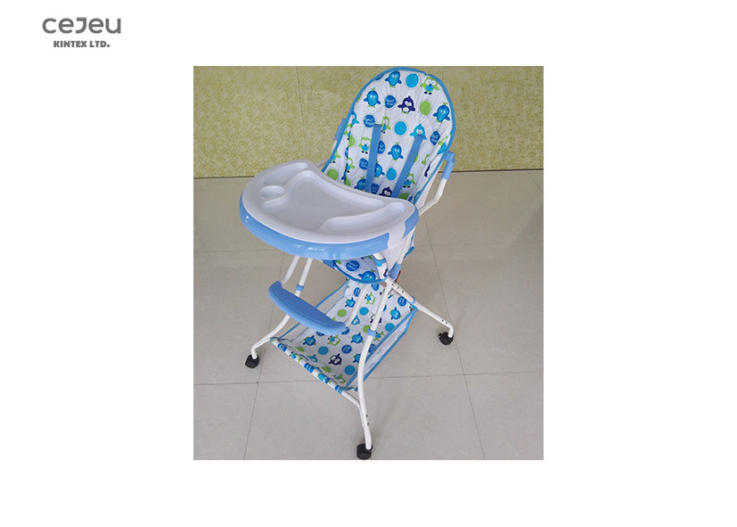 Cheap EN14988 Baby Feeding High Chair 5 Point Harness 5.5KG With Brakes for sale