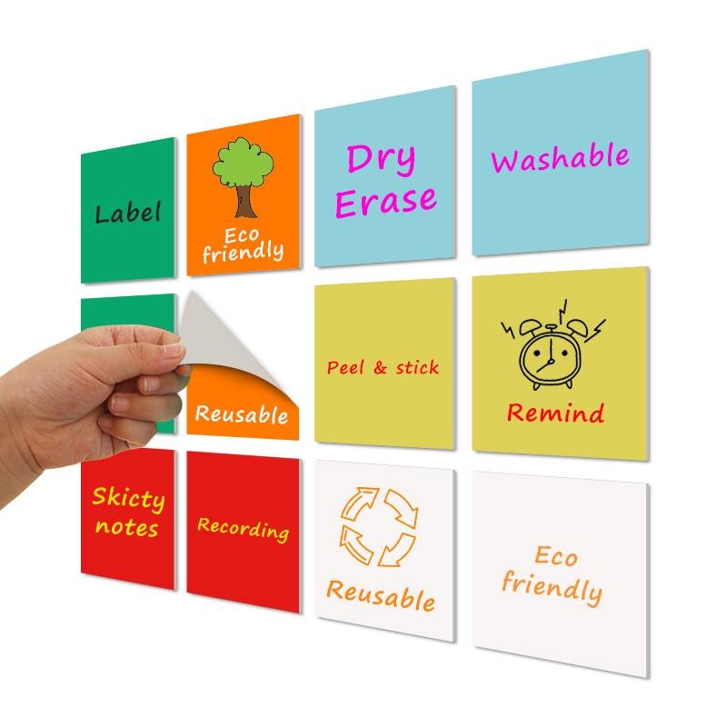 Cheap Soft Whiteboard Reusable Calendar Planner Dry Erase Sticky Notes 10x10cm for sale