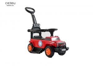 Cheap 4 Wheel Musical Red Push Along Car With Handle 99*42*85CM 4.6KG for sale