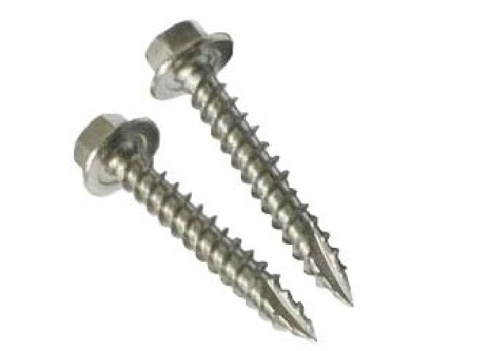 Cheap Stainless Steel Metal Screws Thread Cutting Hex Washer Head Type 17 Screw for sale