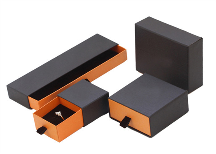 Recyclable Brown Cardboard Jewelry Boxes , Portable Empty Jewelry Gift Boxes
