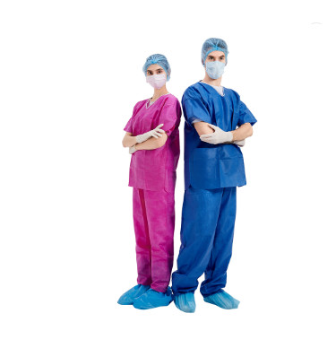 China Short sleeves Disposable Scrub Suits , FDA Medical Scrub Suits Uniforms on sale
