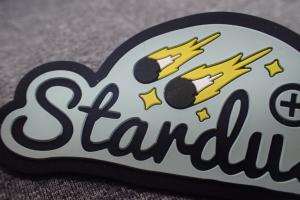 Cheap Eco - Friendly Stick On Handmade Rubber Logo Patches for sale