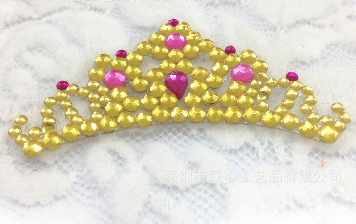 Cheap Self Adhesive rhinestone sticker crown sticker for car /note book /computer for sale