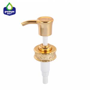 Cheap High luxury golden color dispenser pump for cosmetic gel or shampoo bottle 33/410 for sale