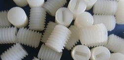 Cheap M4 Slotted Plastic Nylon Set Screws Threaded Bolt For Insert White Color for sale
