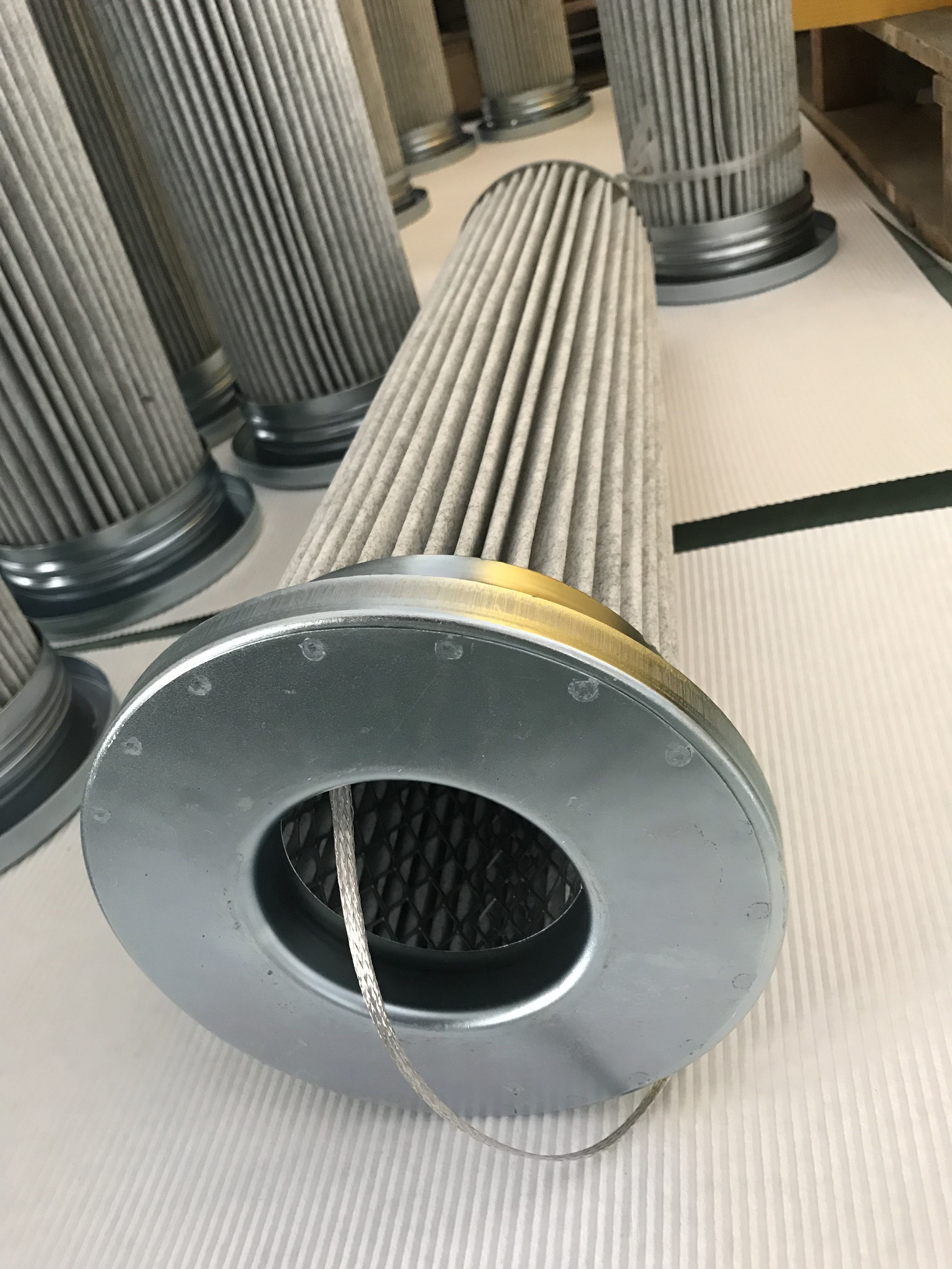 Cheap Metal Top / Bottom Pleated Bag Filters For Industrial Dust Collector for sale