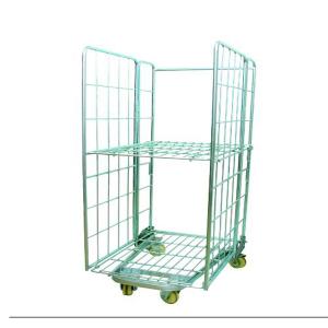 Cheap Metal Cage Storage Roll Container,Folding Roll Trolley for sale