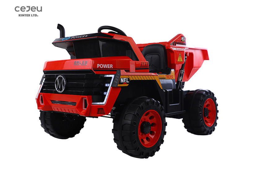 Cheap 2.4G RC Kids Ride On Toy Truck 5KM/HR 12v Dump High Low Speed for sale