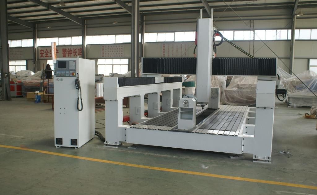 Cheap Plywood / PE / Foam 5 Axis CNC Router Machine With Economic 5 Axis Head for sale