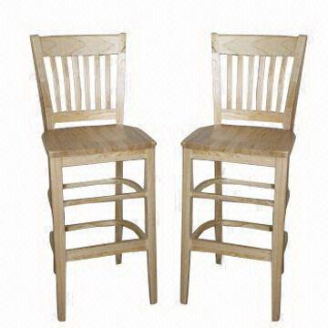 Cheap Ailanthus or Birch Bar/Wooden Chairs, Customized Styles and Sizes are Accepted, with Unique Design  for sale