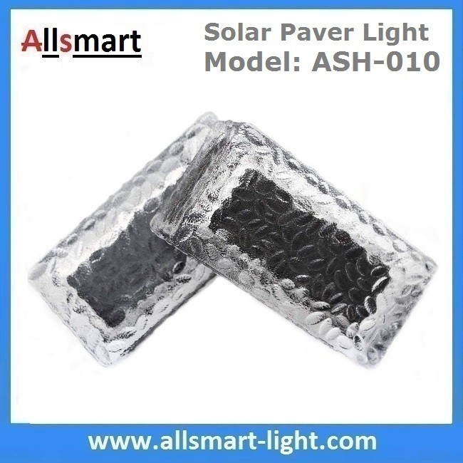 Cheap 4x8 inch Rectangle Solar Paver Lights IP68 CE Solar Brick Lights Solar Underground Path Lights Solar In-ground Lights for sale