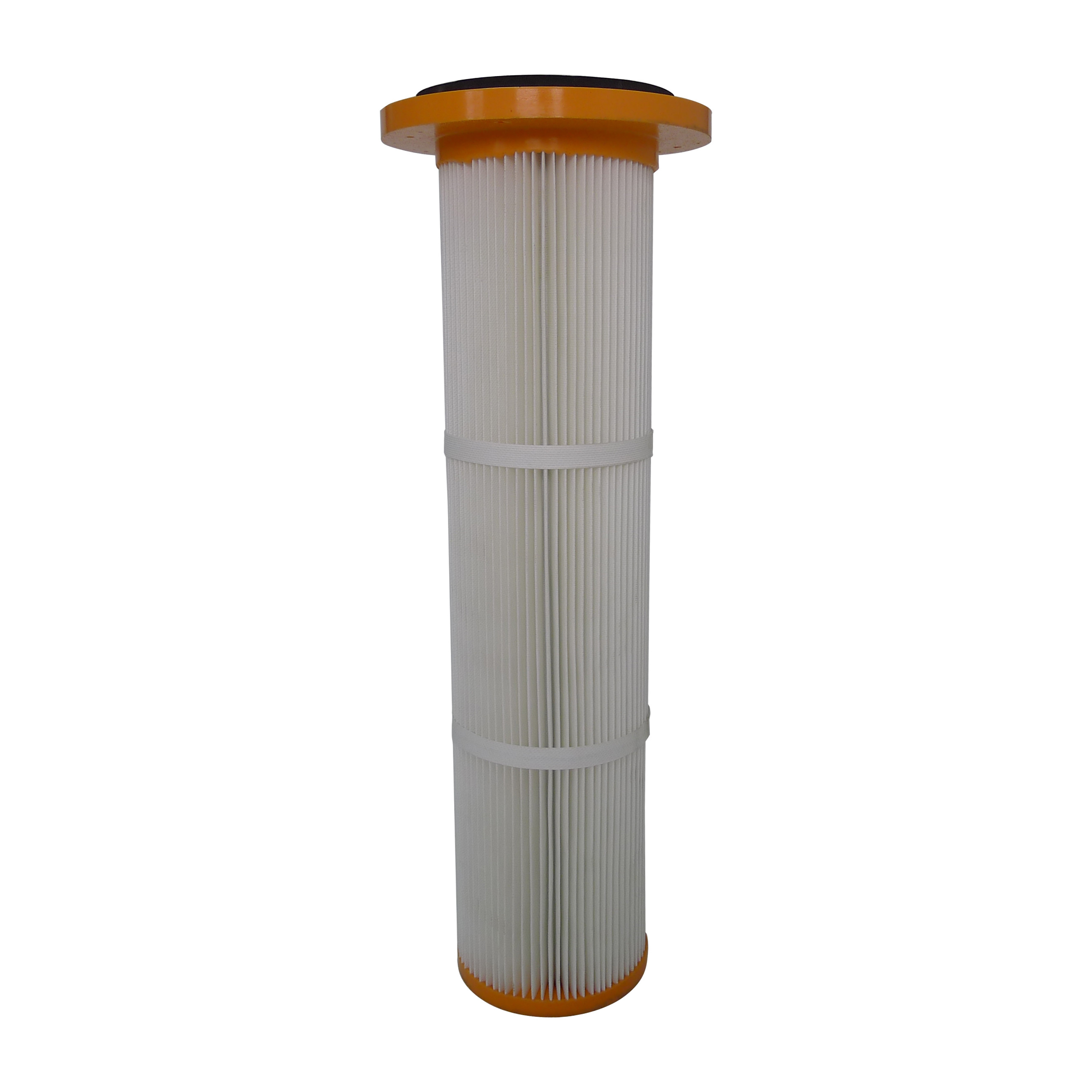 Cheap Polyurethane Top / Bottom Pleated Bag Filter Cylindrical for sale