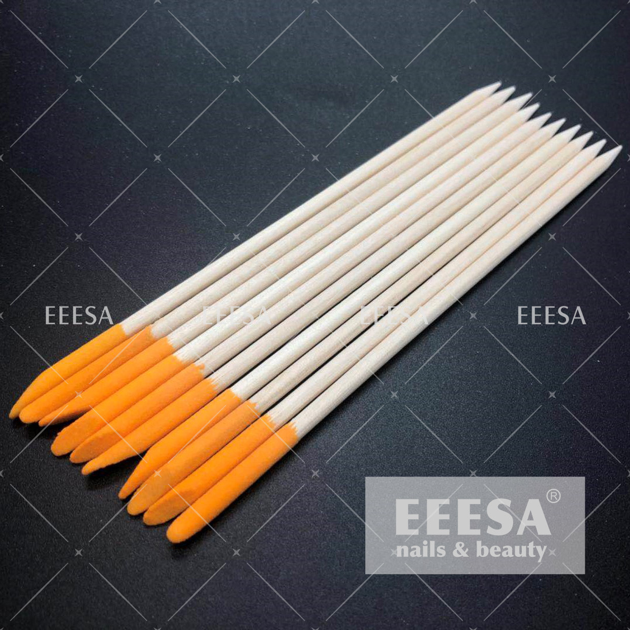 Cheap Customized Orange Wood Sticks A Grade Asian Birch Wood Orange Cuticle Stick for sale