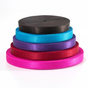 Custom shiny nylon elastic bra underwear band webbing tape accessories for