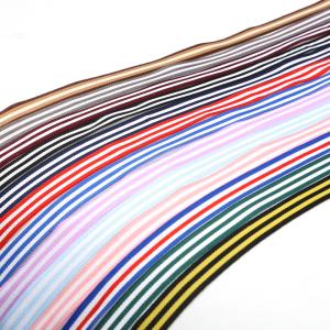 New 100% Polyester Woven Jacquard Pattern Printed Candy Stripe Ribbon Sewing