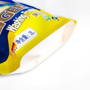 Customised Liquid Packaging Stand Up Pouch With Spout For Soap Dishwashing