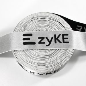 Weaving Elastic Soft printed customized logo band underwear jacquard woven shiny