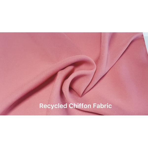 China supplier recycled chiffon 75D velocity 100% polyester recycled fabric for