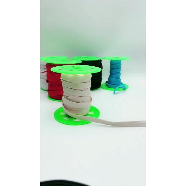 wholesale factory price fold over elastic trimming tape fold elastic nylon twill