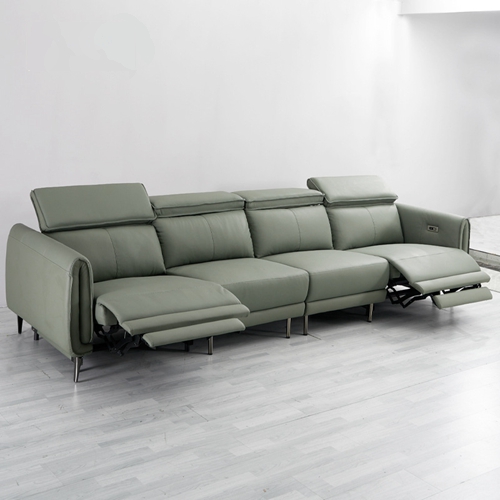 Quality New Three-Seat Leather Sofa Villa Living Room Large-Sized Italian Minimalist Style Functional Sofa Combination wholesale
