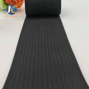 10mm Black button elastic band polyester latex elastic band mesh webbing