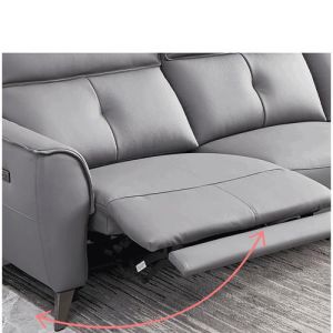 New Italian Minimalist Leather Leather Art Functional Sofa Fashion L-Shaped