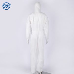 PP SMS Disposable Protective Coverall Men Womens Insulated Coveralls With Hood