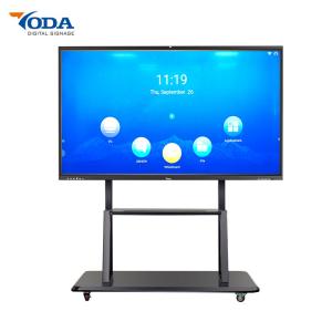China Various Language 65 Inch LCD Flat Panel Interactive Touch Screen Ultra LCD Smart Whiteboard Panel on sale