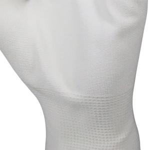 13Gauge Polyester Liner Polyurethane/PU Coated Work Gloves (White-White) PU-03
