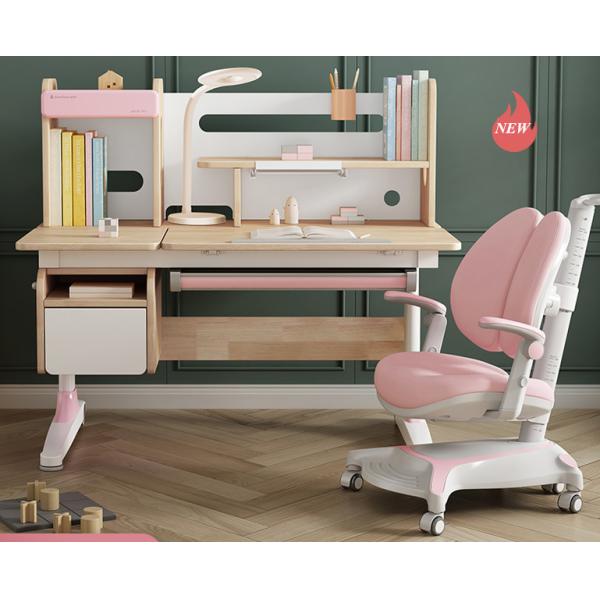 Quality Height Adjustable Kids Study Table with Personalized Bookshelf and Drawer 1100MM wholesale