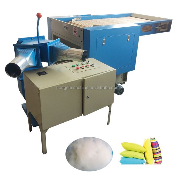 Quality PP Cotton Pearl Polyester Fiber Wool Opener Carding Opening Machine Foam Pillow Filling Machine Cushion Stuffing Machine wholesale