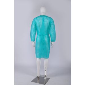 PP PE Disposable Long Sleeve Gown Green Non Woven Disposable Isolation Gown