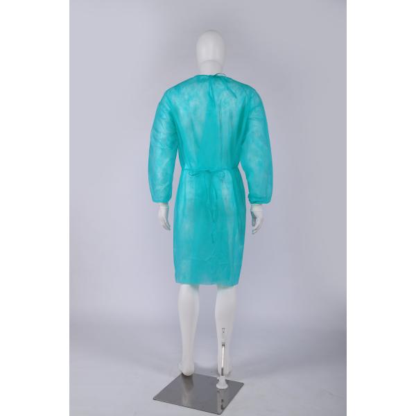 Quality PP PE Disposable Long Sleeve Gown Green Non Woven Disposable Isolation Gown wholesale