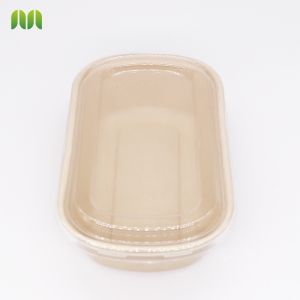 Biodegradable Clamshell Take Out Containers Eco Friendly Salad Box With Pet Lid