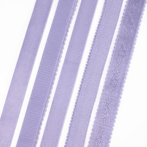 Webbing nylon elastic plush trim stretch sewing jacquard floral embroidery