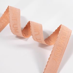 custom shiny jacquard pattern printed nylon elastic bands non-slip plush women